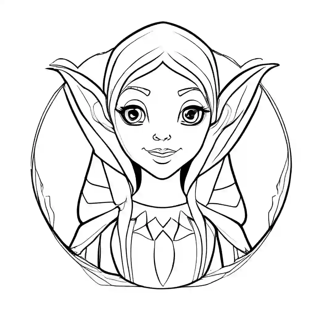 Elf Fairy coloring pages